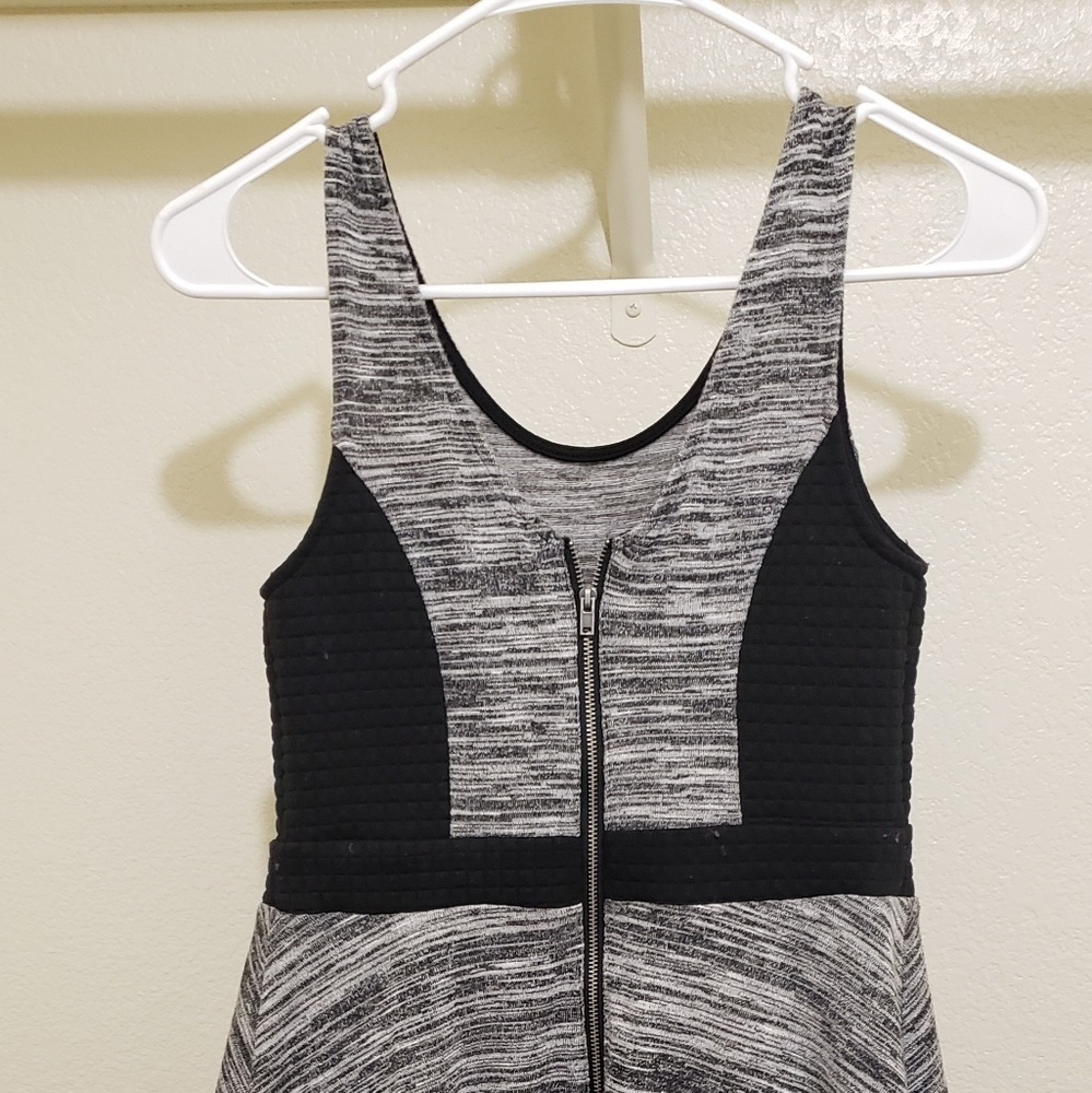 Grey and black dress